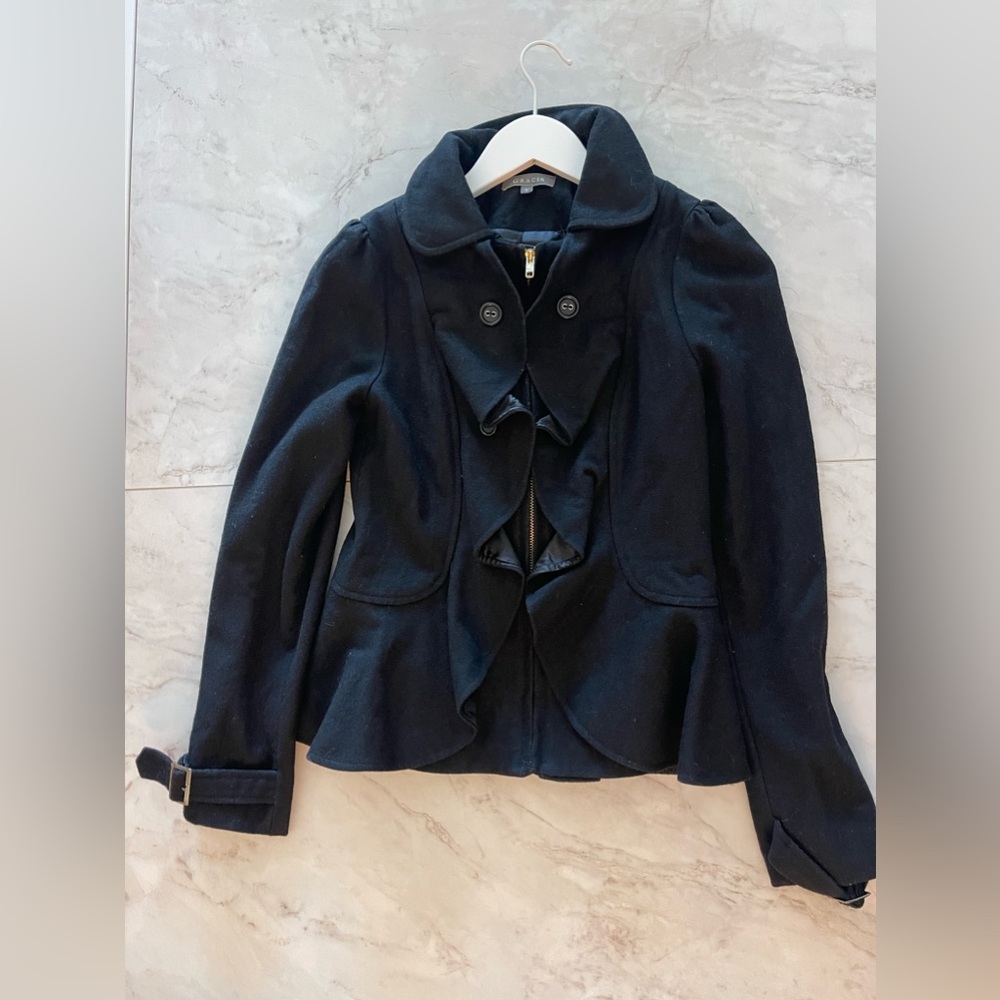 Women’s Gracia Black Ruffle Jacket